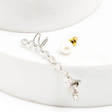 Pearl Ear Crystal Crawler Cuff