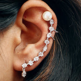 Pearl Ear Crystal Crawler Cuff