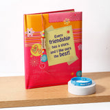 Archies Friendship Scrapbook & Blue Silicone Bracelet Set