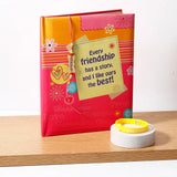 Archies Friendship Scrapbook & Yellow Silicone Bracelet Set