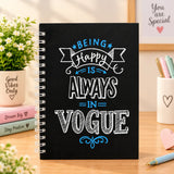 Happiness Is In Vogue Chalk Art Notebook