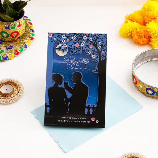 For My Darling Wife Karva Chauth Greeting Card