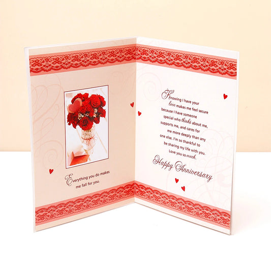 With Love, For My Husband On Our Anniversary Greeting Card