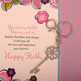 Rinestone Keychain With Greeting Card