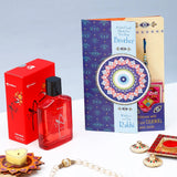 Evil Eye Rakhi Greeting Card with Archies UXR Perfume