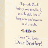 Evil Eye Rakhi Greeting Card with Archies UXR Perfume