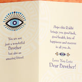 Pack Of 3 With Love Evil Eye Rakhi Greeting Card With Envelope
