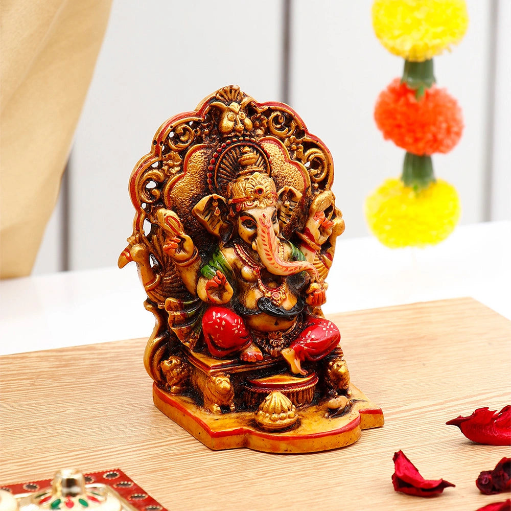Lord Ganesha Idol - Handcrafted Resin Figurine