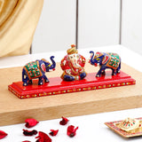 Ganesha with Two Elephants Decorative Set