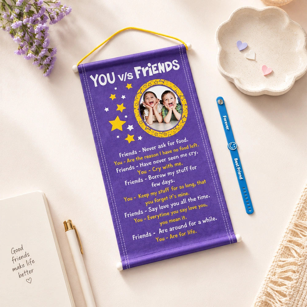 Archies Photo Scroll & Blue Silicone Bracelet Set
