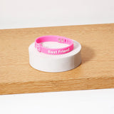 Archies Photo Scroll & Pink Silicone Bracelet Set