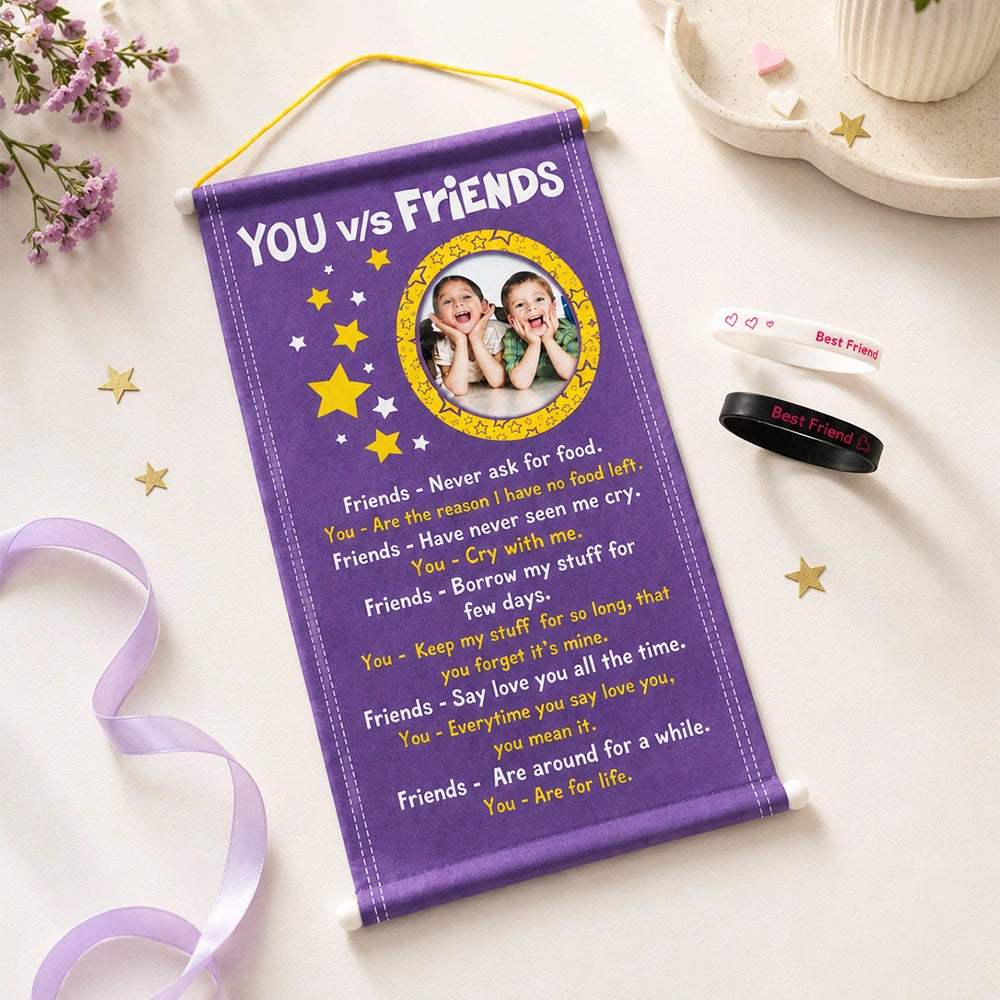 Archies Friendship Photo Scroll & Silicone Bracelet Set