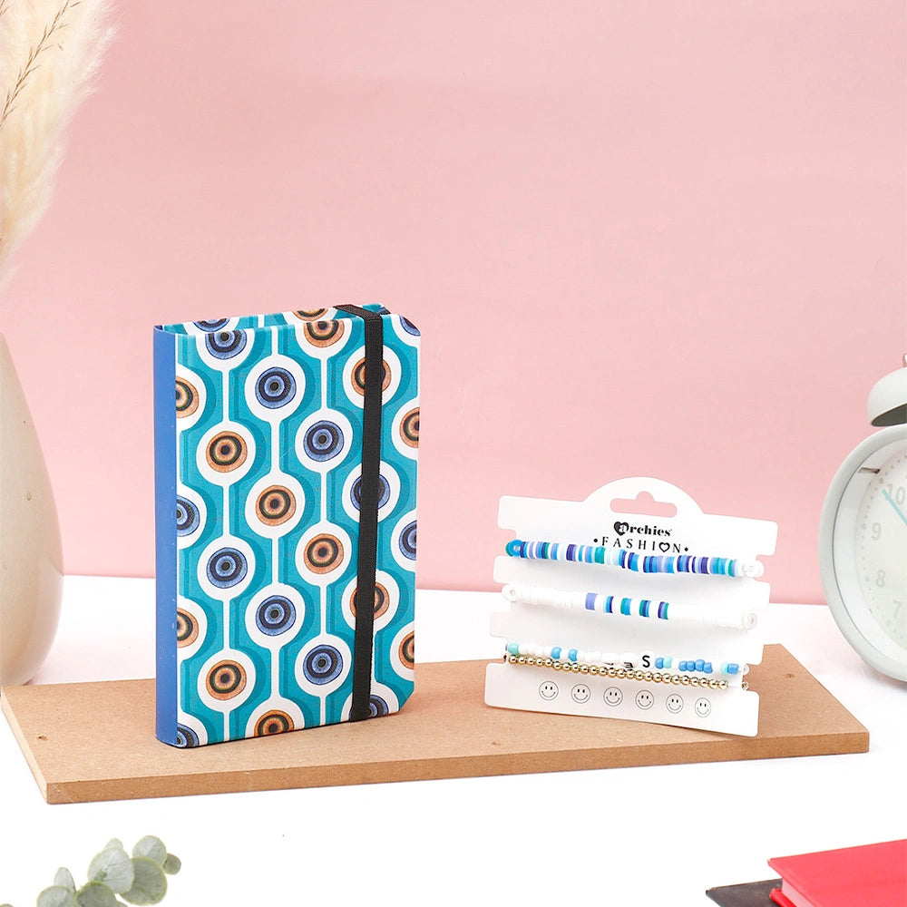Archies Evil Eye Print Notebook &amp; Fashion Bracelet Set