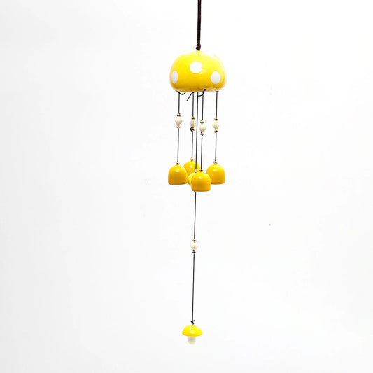 Sunny Yellow Mushroom Wind Chime
