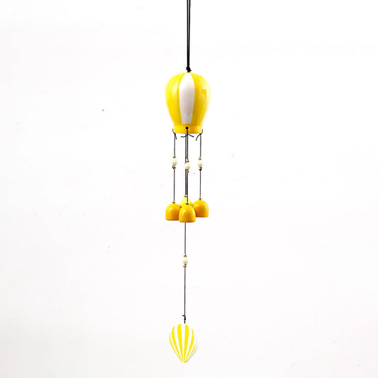Yellow & White Hot Air Balloon Wind Chime