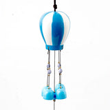 Sky Blue & White Hot Air Balloon Wind Chime