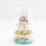 Miss You Fairy Girl Figurine with Glass Dome