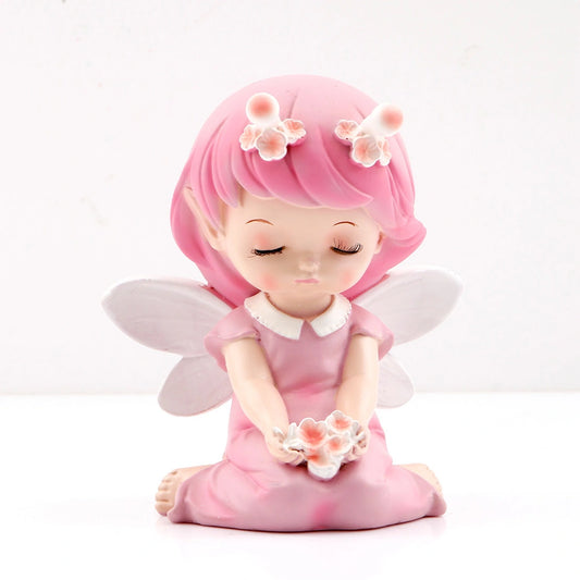 Pink Blossom Fairy Girl Figurine