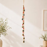 Evil Eye Black Bell & Red Bead Jute Wall Hanging