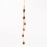 Evil Eye Gold Bell Jute Wall Hanging