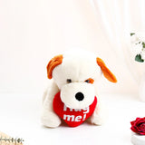 White Hug Me Dog Soft Toy