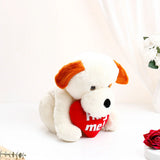 White Hug Me Dog Soft Toy