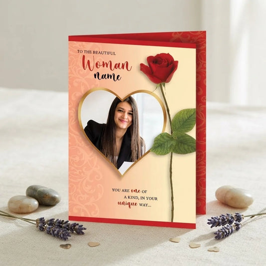 Personalised Beautiful Woman Greeting Card