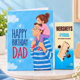 Happy Birthday Dad Personalised Greeting Card with Chocolate