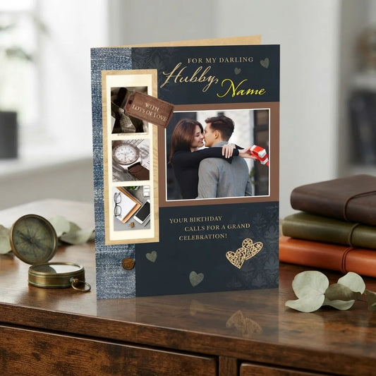 Hubby Birthday Personalised Card