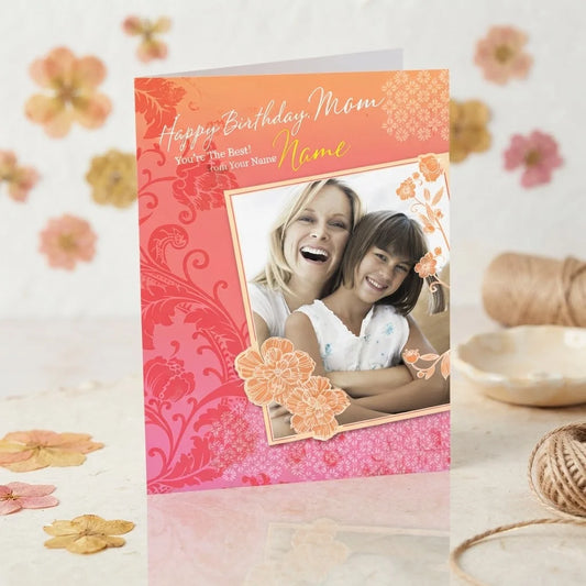 Happy Birthday Mom Personalised Card