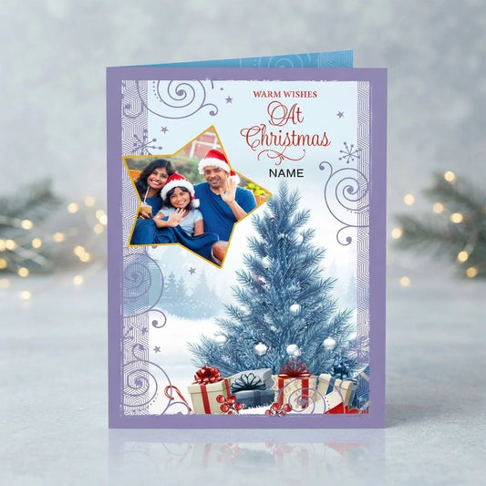 Warm Wishes At Christmas Personalised Card