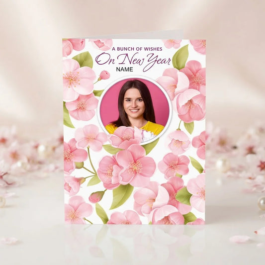 A Bunch of Wishes on New Year Personalised Card
