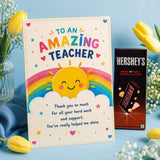 "To An Amazing Teacher" Personalized Teacher's Day Card and with Hershey's Dark 'N' Rich Coffee