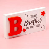 Archies "B is for My Brother and My Best Buddy" Desk Plaque