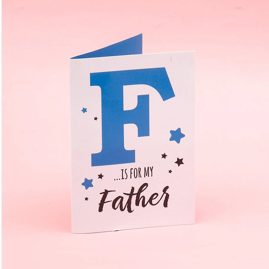 Archies "F is for Father" Desk Plaque with Greeting Card
