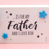 Archies "F is for Father" Desk Plaque with Greeting Card