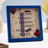 Archies "FATHER" Acrostic Sentiment Frame