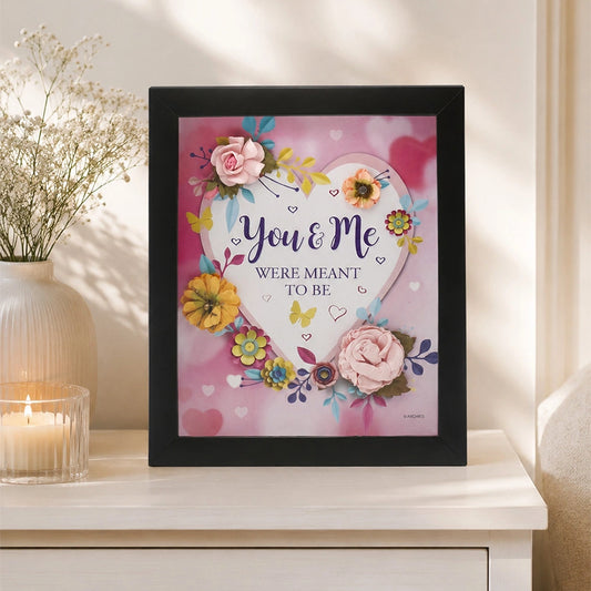You & Me Romantic Heart Quotation Frame