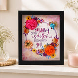 So Many of My Smiles Floral Quotation Frame
