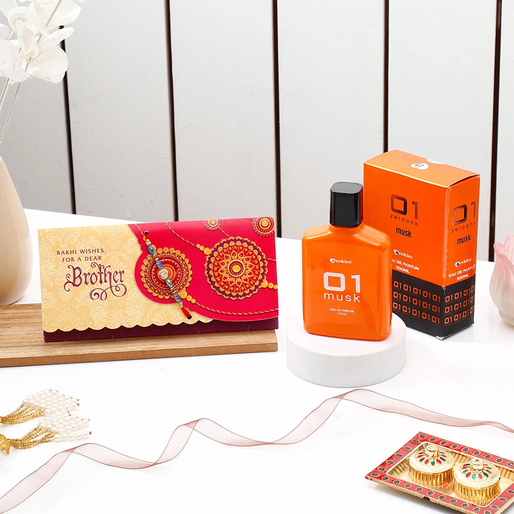 Archies 'Rakhi Wishes For A Dear Brother' Mailer With 01 Musk Perfume