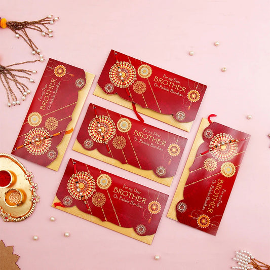 Pack Of 5 For My Brother On Rakshabandhan Rakhi Mailer