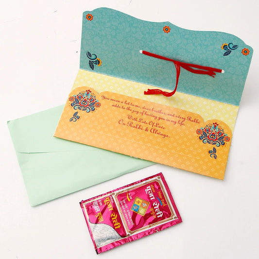Archies 'Wishing A Wonderful Brother' Rakhi Mailer With 01 Musk Perfume