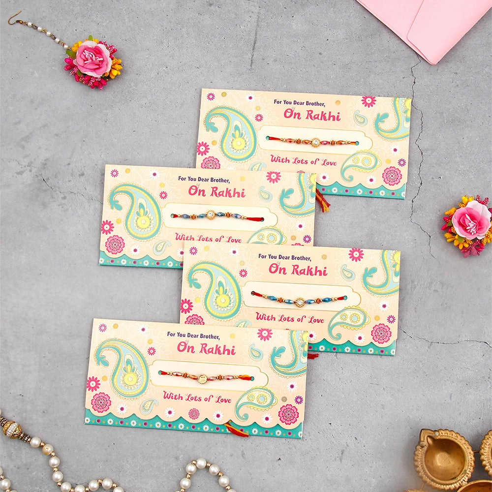 Pack Of 4 For You Dear Brother Rakhi Mailer