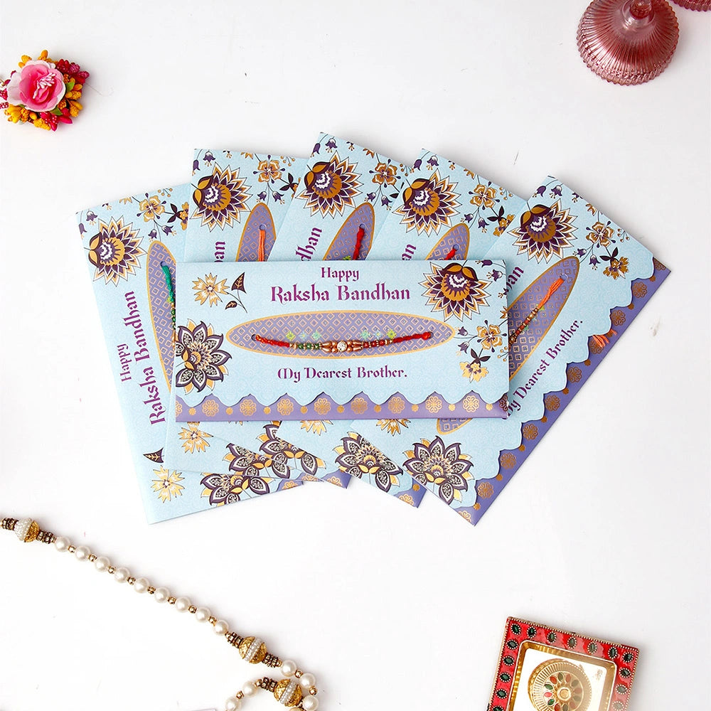 Pack Of 6 Happy Rakshabandhan My Brother Rakhi Mailer