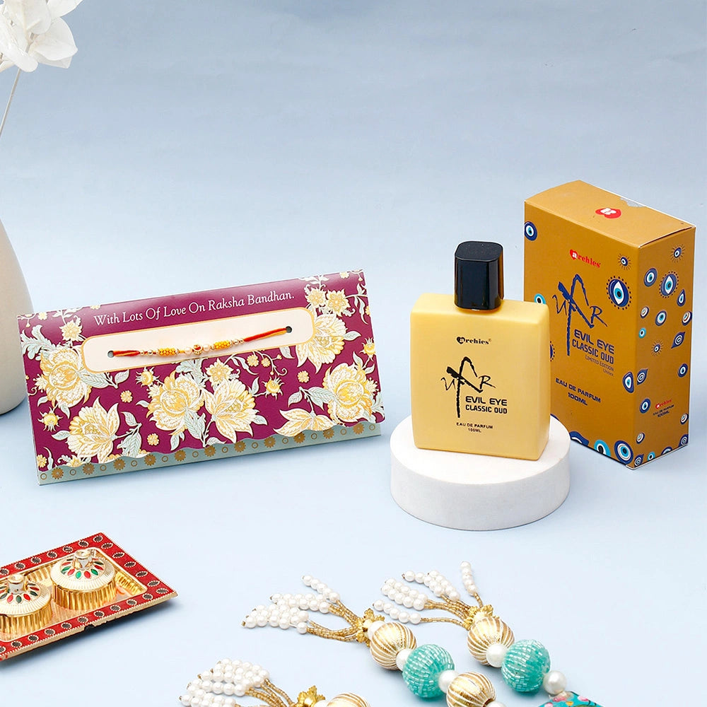 Archies 'With Lots Of Love On Raksha Bandhan' Mailer With UXR Evil Eye Classic Oud Perfume