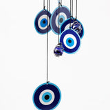 Triple Evil Eye Glass Wind Chime