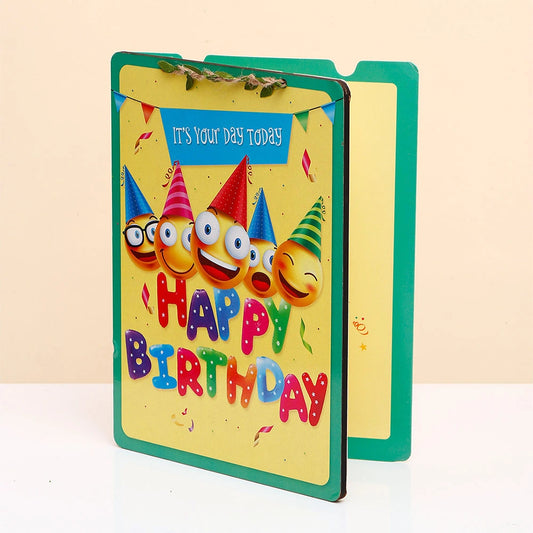 It's Your Day Today Happy Birthday Emoji Greeting Card