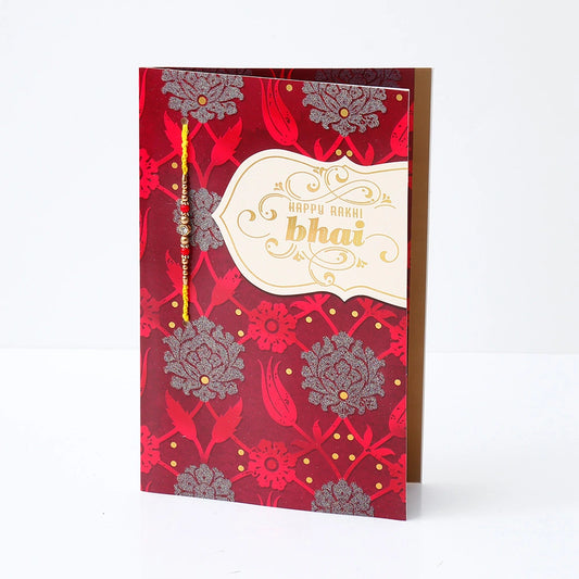 Pack Of 6 Happy Rakhi Bhai Greeting Card With Envelope