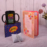 Rinestone Keychain With Sister Greeting Card and Mug