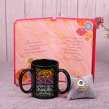 Golden Evil Eye Keychain With Sister Greeting Card and Mug